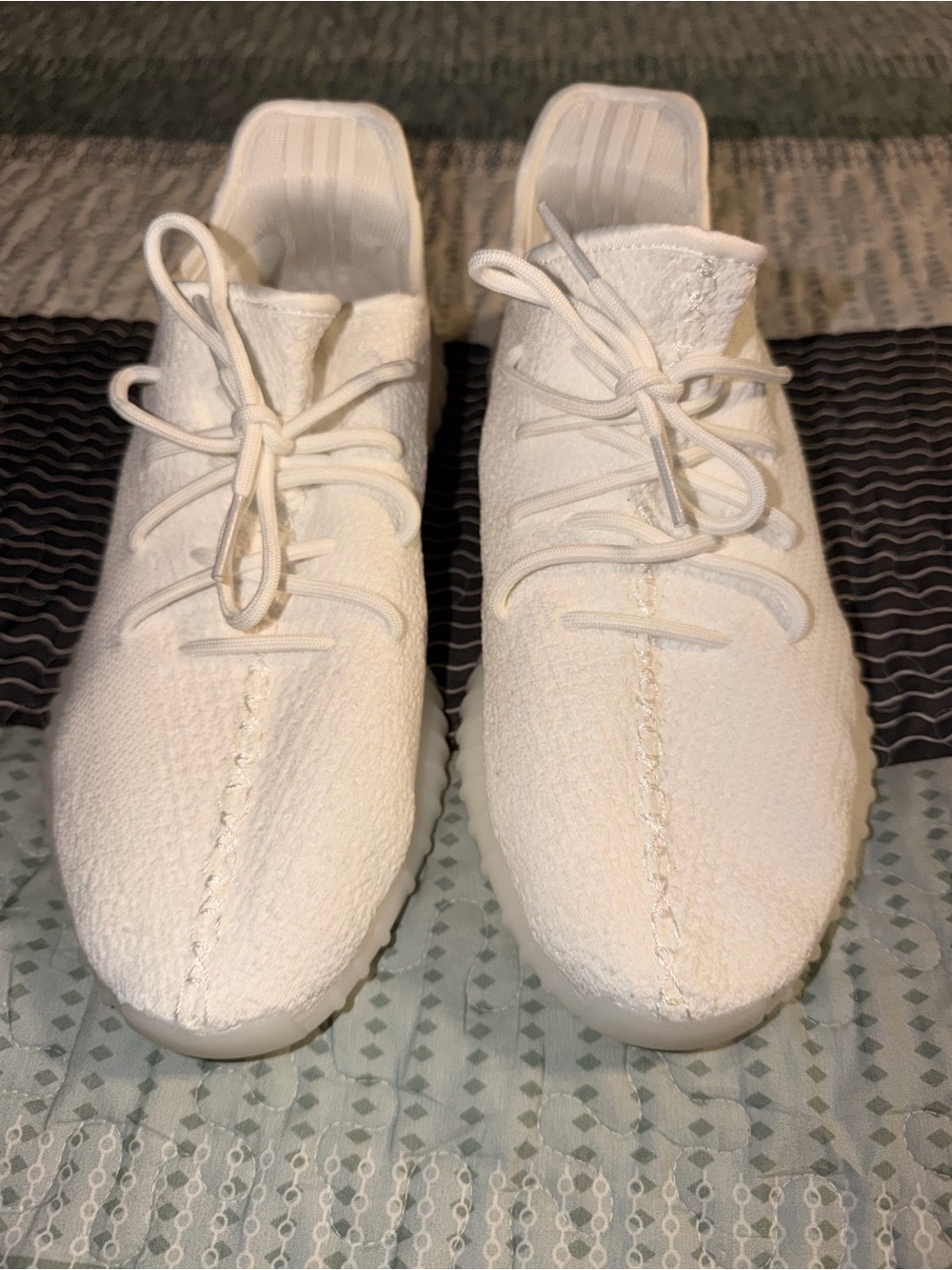 adidas Men's Lace-Up Knit Sneakers - Off-White